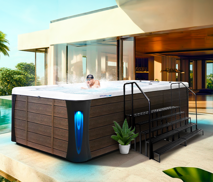 Calspas hot tub being used in a family setting - Cape Coral